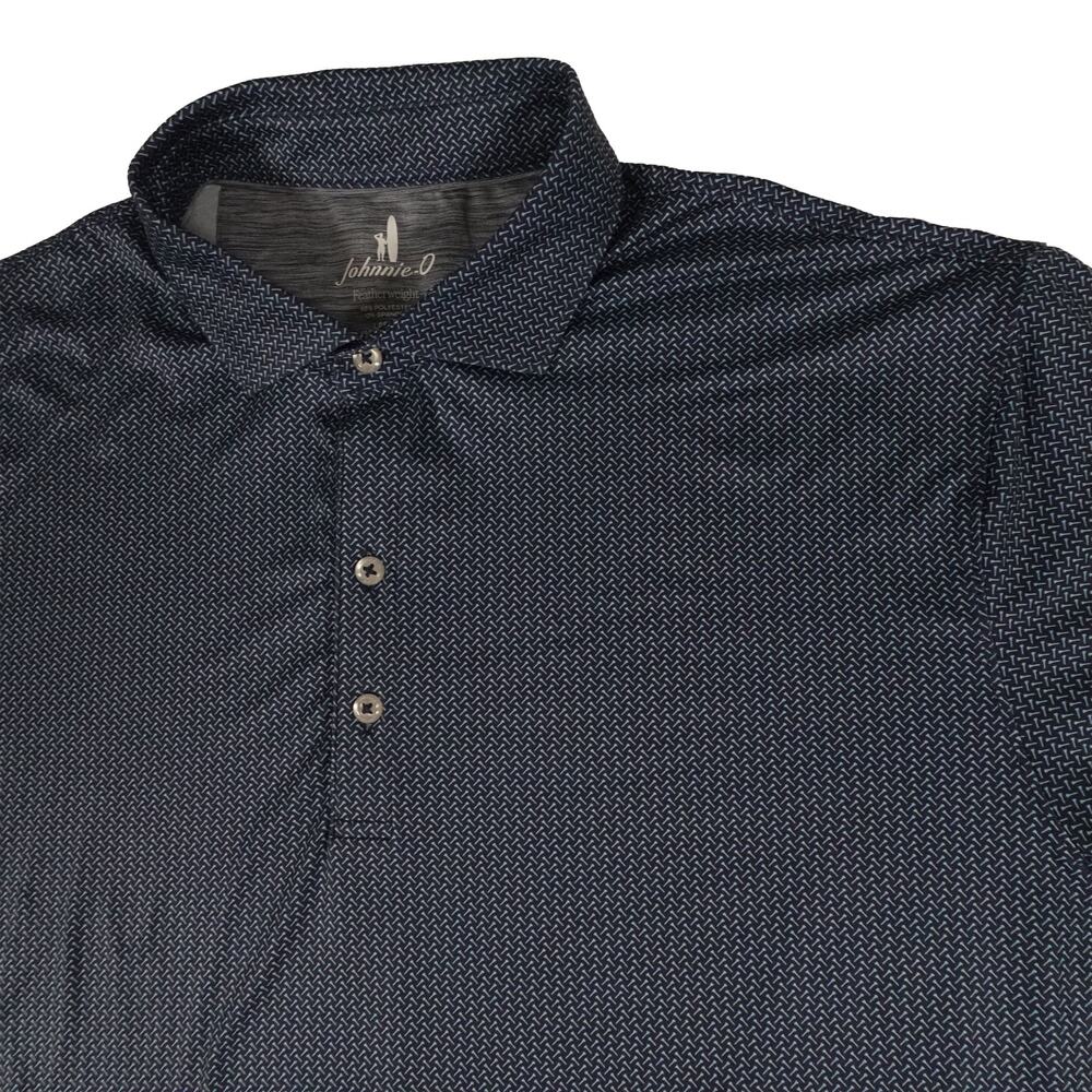 Johnnie-O Featherweight Golf Tees Geometric Performance Polo Shirt Men's Large